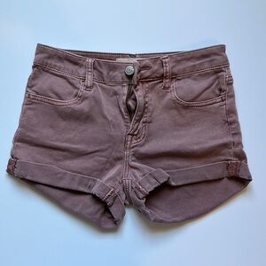 PacSun High-Rise Muave Super Stretch Shortie Shorts